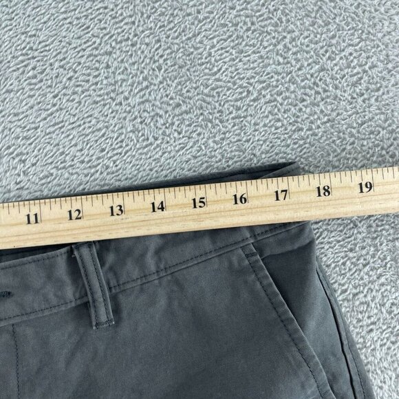 Lands End Mens Canvas Straight Leg Pants 34W 32L Dark Gray 5217 - Picture 6 of 11